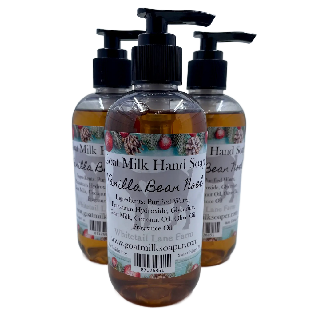 Liquid Goat Milk Hand Soap Vanilla Bean from Whitetail Lane Farm Goat Milk Soap